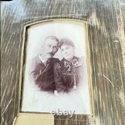 Antique 1800s Cabinet Card Photo Album Civil War Era With 14 CC Antique Photos