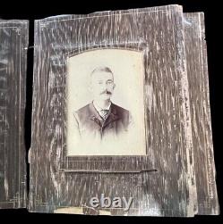 Antique 1800s Cabinet Card Photo Album Civil War Era With 14 CC Antique Photos