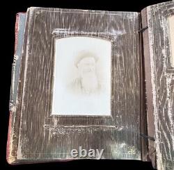 Antique 1800s Cabinet Card Photo Album Civil War Era With 14 CC Antique Photos
