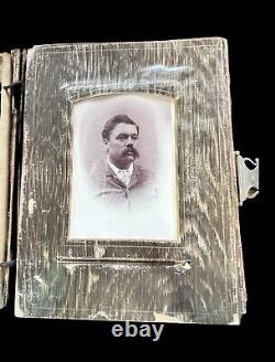 Antique 1800s Cabinet Card Photo Album Civil War Era With 14 CC Antique Photos
