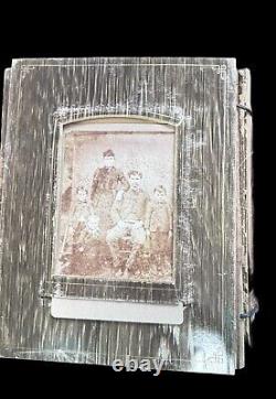 Antique 1800s Cabinet Card Photo Album Civil War Era With 14 CC Antique Photos
