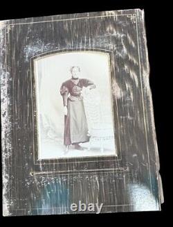 Antique 1800s Cabinet Card Photo Album Civil War Era With 14 CC Antique Photos