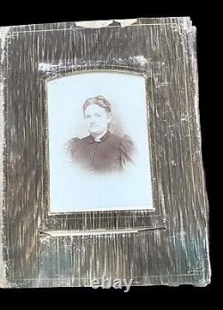 Antique 1800s Cabinet Card Photo Album Civil War Era With 14 CC Antique Photos