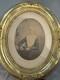 Antique 1800s Civil War Era Magnificent Oval Portrait Picture Frame 1863 Woman