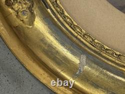 Antique 1800s Civil War era Magnificent Oval Portrait Picture Frame 1863 Woman