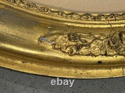 Antique 1800s Civil War era Magnificent Oval Portrait Picture Frame 1863 Woman
