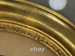 Antique 1800s Civil War era Magnificent Oval Portrait Picture Frame 1863 Woman
