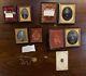 Antique 1800s Us Civil War Ambrotype Photo Pictures In Frame Cases Lot Of 7