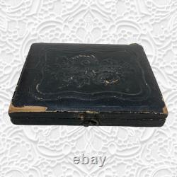 Antique 1850s Ambrotype Union Case Civil War Era 1/6 Plate Not Daguerreotype