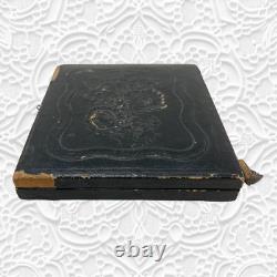 Antique 1850s Ambrotype Union Case Civil War Era 1/6 Plate Not Daguerreotype