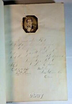 Antique 1860 Autograph Album Fort Edward Institute Civil War Era Some Photos