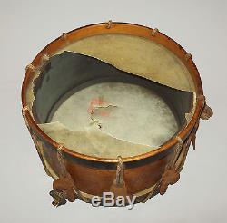 Antique 1860's Civil War Era Drum Labeled Geo W Bemis Rope Tension named withphoto