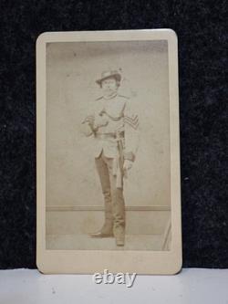 Antique 1860s Civil War Era CDV of Louis Fitzgerald 7th New York State Militia