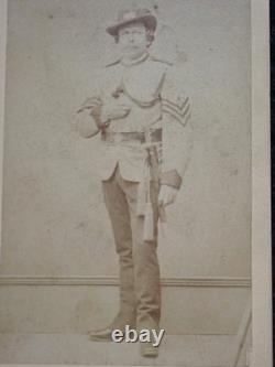 Antique 1860s Civil War Era CDV of Louis Fitzgerald 7th New York State Militia