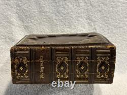 Antique 1860s Civil War Era William W Harding Leather CDV Photo Album with 24 Pics