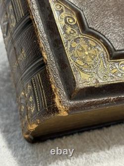Antique 1860s Civil War Era William W Harding Leather CDV Photo Album with 24 Pics