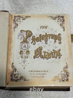 Antique 1860s Civil War Era William W Harding Leather CDV Photo Album with 24 Pics