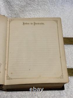 Antique 1860s Civil War Era William W Harding Leather CDV Photo Album with 24 Pics