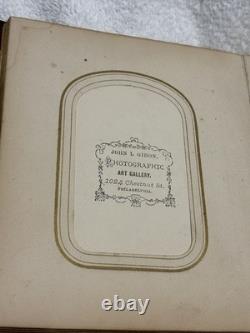 Antique 1860s Civil War Era William W Harding Leather CDV Photo Album with 24 Pics