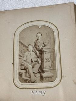 Antique 1860s Civil War Era William W Harding Leather CDV Photo Album with 24 Pics