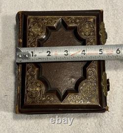 Antique 1860s Civil War Era William W Harding Leather CDV Photo Album with 24 Pics