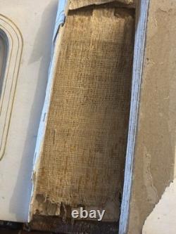Antique 1860s Civil War Tooled Leather Photo Album Gold Leaf Brass Clasps