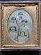 Antique 1860s Tintype 1/6 Plate Family Of 5 Children Cased Photo Civil War Era