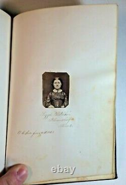 Antique 1862-3 Autograph Album Cazenovia oc Seminary Civil War Era 38 Photos