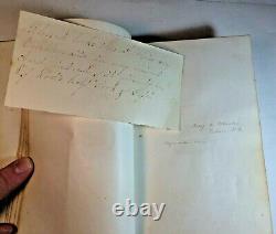 Antique 1862-3 Autograph Album Cazenovia oc Seminary Civil War Era 38 Photos