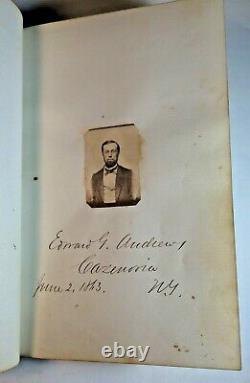 Antique 1862-3 Autograph Album Cazenovia oc Seminary Civil War Era 38 Photos