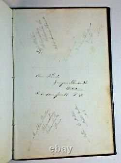 Antique 1862-3 Autograph Album Cazenovia oc Seminary Civil War Era 38 Photos