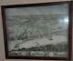 Antique 1869 Post Civil War Bird's Eye View Of Lexington, Mo. Lafayette. Framed