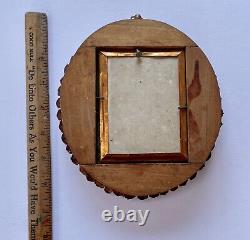 Antique 19thC Rare Folk Art Acorn Frame Civil War or Earlier Daguerreotype Photo