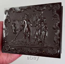 Antique 1/4 Plate Union Thermoplastic Photograph Case Daguerreotype Gutta Percha