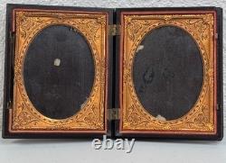 Antique 1/4 Plate Union Thermoplastic Photograph Case Daguerreotype Gutta Percha