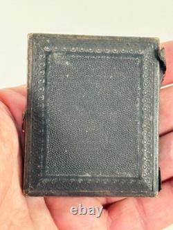 Antique 1/6th Plate Union Civil War Soldier Cased Tintype KS IL photo