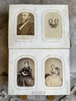 Antique Album + CDV Tintype Civil War Soldier Photo Connecticut 1860s 1870s