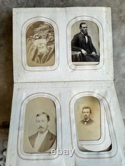 Antique Album + CDV Tintype Civil War Soldier Photo Connecticut 1860s 1870s