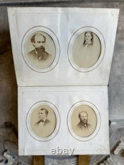 Antique Album + CDV Tintype Civil War Soldier Photo Connecticut 1860s 1870s