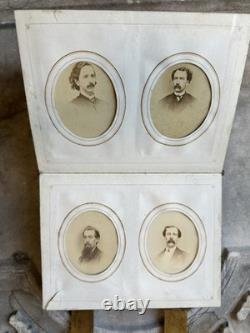Antique Album + CDV Tintype Civil War Soldier Photo Connecticut 1860s 1870s