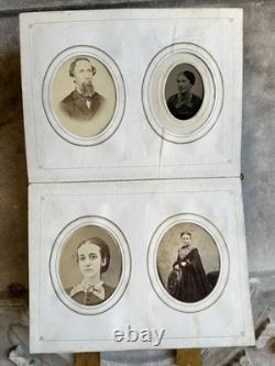 Antique Album + CDV Tintype Civil War Soldier Photo Connecticut 1860s 1870s