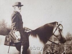 Antique Albumen Cabinet Photo Civil War Confederate Gen ROBERT E. LEE & TRAVELER