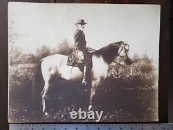 Antique Albumen Cabinet Photo Civil War Confederate Gen ROBERT E. LEE & TRAVELER