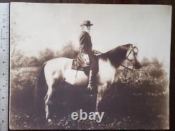 Antique Albumen Cabinet Photo Civil War Confederate Gen ROBERT E. LEE & TRAVELER