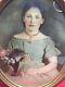Antique Albumen Tinted Photo Beautiful Girl In Off The Shoulder Dress Civil War