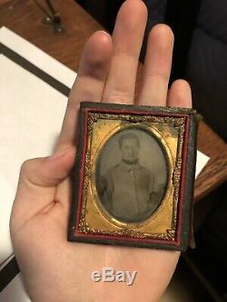 Antique Ambrotype Confederate Soldier In Uniform CIVIL War Identified, Killed
