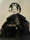 Antique American Beauty Civil War Era Mourning Floral Bonnet Old Tintype Photo