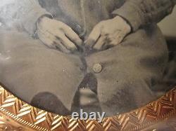 Antique American CIVIL War Era Fourth Doctor Who Lookalike Man Ambrotype Photo