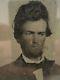 Antique American Man Civil War Era Unusual Big Long Hair Shaggy Tintype Photo