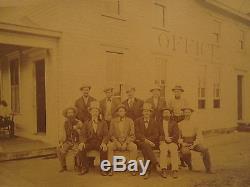 Antique American Men Post CIVIL War Cowboys Hand Signs Gang MID Western Photo